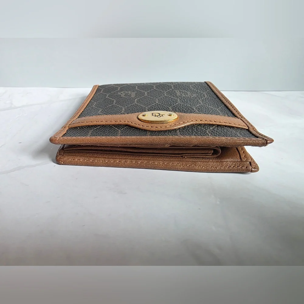 Vintage Christian Dior Honeycomb Monogram Men's Bifold Wallet - Picture 10 of 11